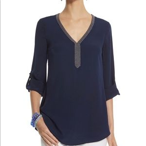 White House Black Market Bead Neck Tunic